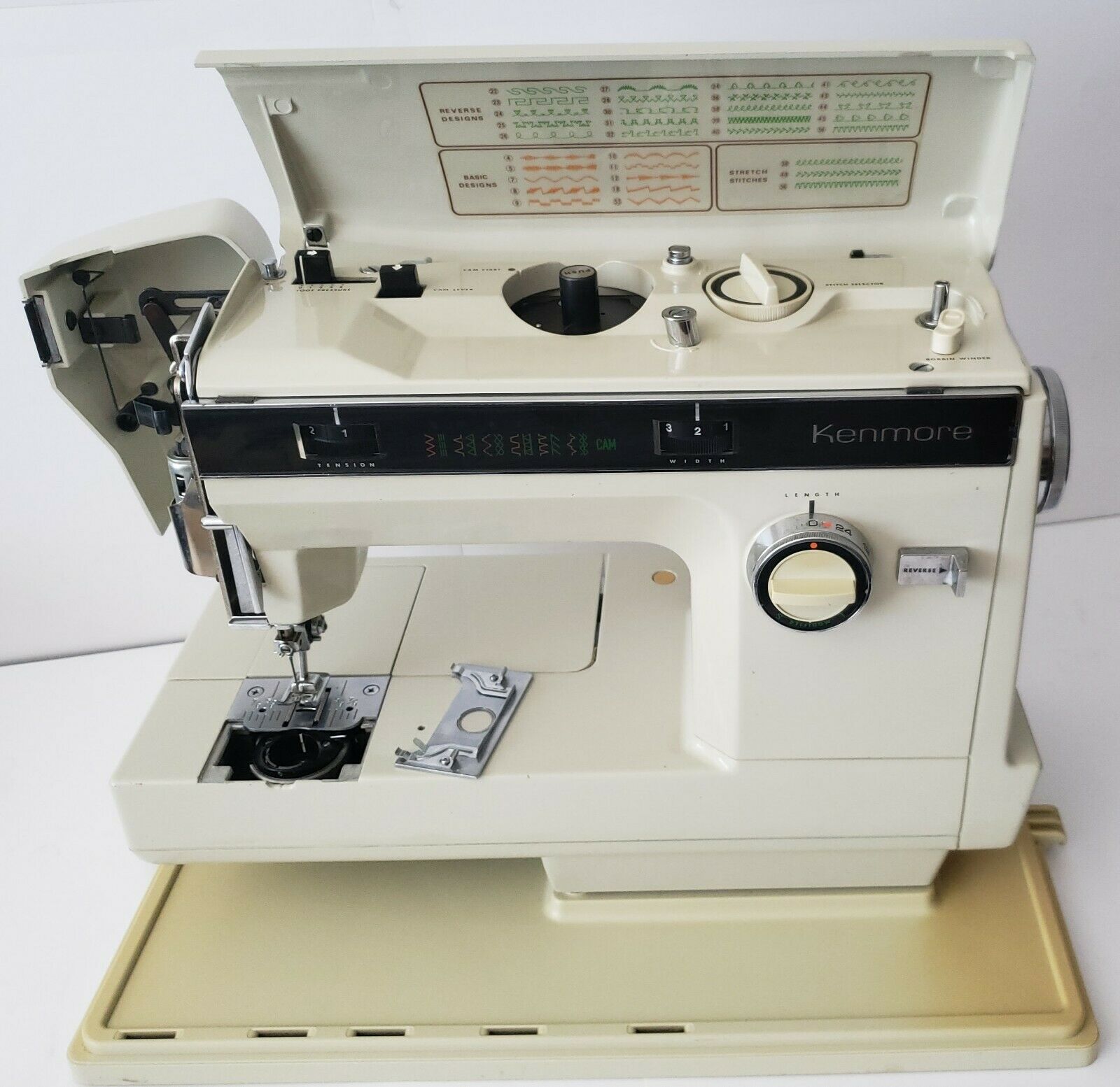 Vintage 1977 Sears Kenmore 158.18800 Heavy Duty Zig Zag Portable Sewing ...