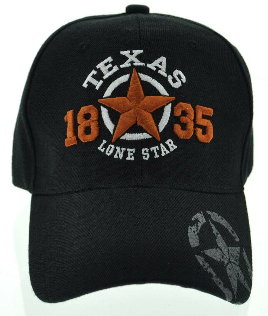 NEW! TEXAS TX 1835 REVOLUTION LONE STAR CAP HAT BLACK Men's Hats