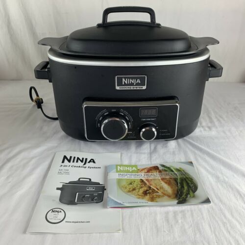 Ninja 3-in-1 Slow Cooking System Stovetop Oven 6 Qt Mc700 Excellent 