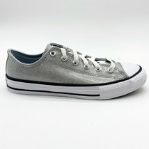 Converse CTAS Ox Wolf Grey Glitter Kids Sneakers 666896C - $34.95