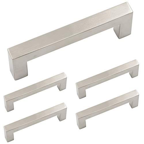 homdiy 5 in Handles Brushed Nickel 5 Pack Modern Pulls