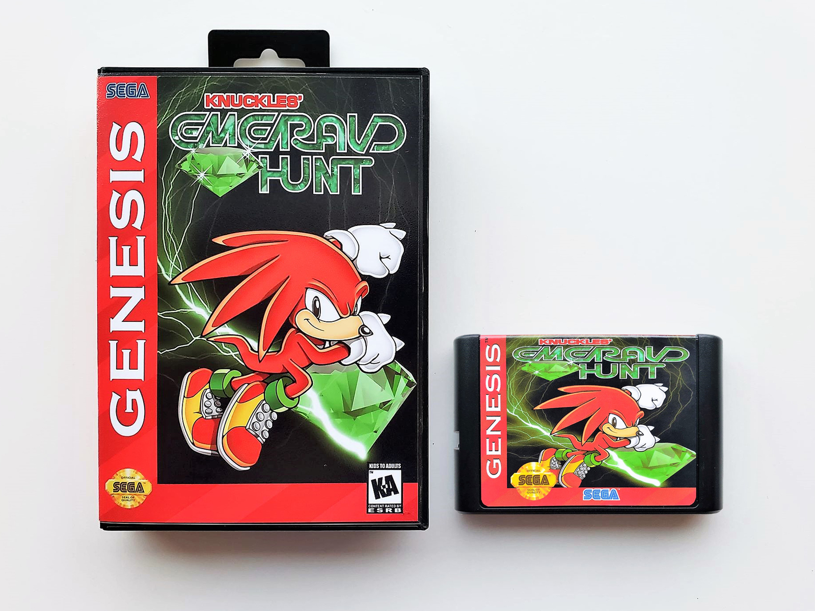 Knuckles Emerald Hunt - Sega Genesis - (Sonic the Hedgehog 2 Mod)