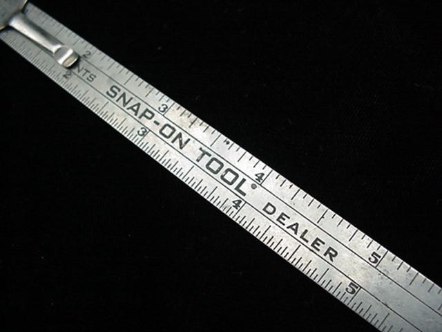 Old Snap On Tools Dealer Steel Advertising Pocket Ruler - Mechanics