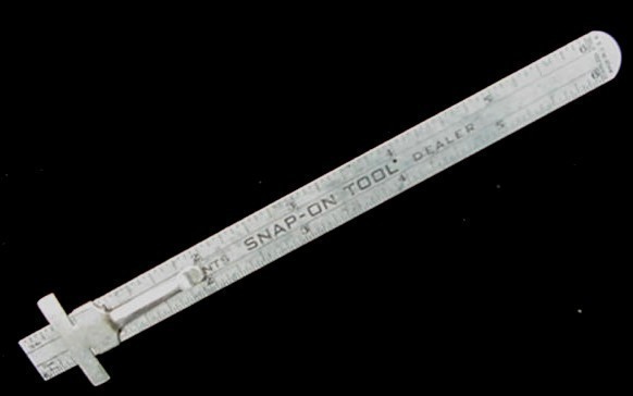 Old Snap On Tools Dealer Steel Advertising Pocket Ruler Mechanics