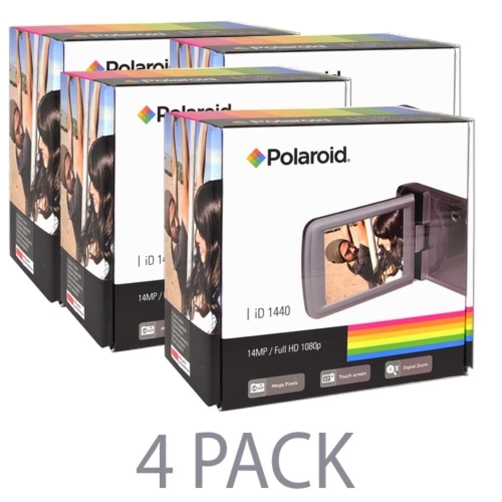 (4Pack) Polaroid Camcorder ID1440CLRED 14MP/4x Digital Zoom FullHD