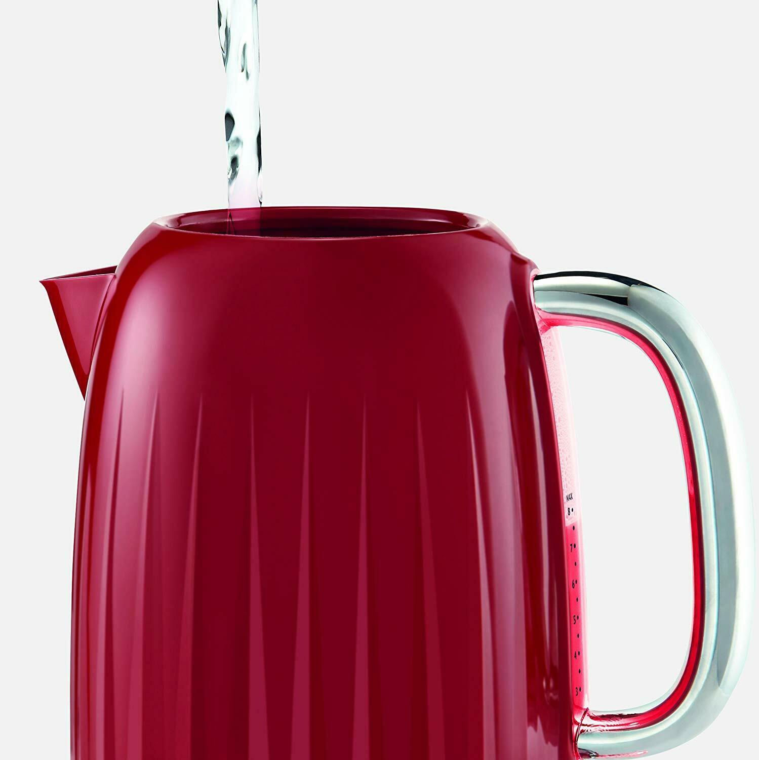 Red Breville Kettle and Toaster Set & Russell Hobbs Microwave