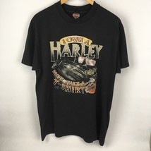 VTG 1991  XL "I Own a Harley Not Just a T-Shirt" Davidson Buffalo USA 3D Emblem - $75.23