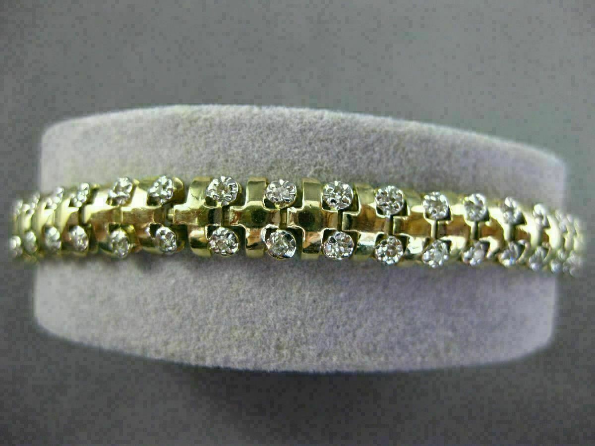 4.65Ct Diamond Party Wear Pretty Tennis Bracelet In 14k Yellow Gold Finish