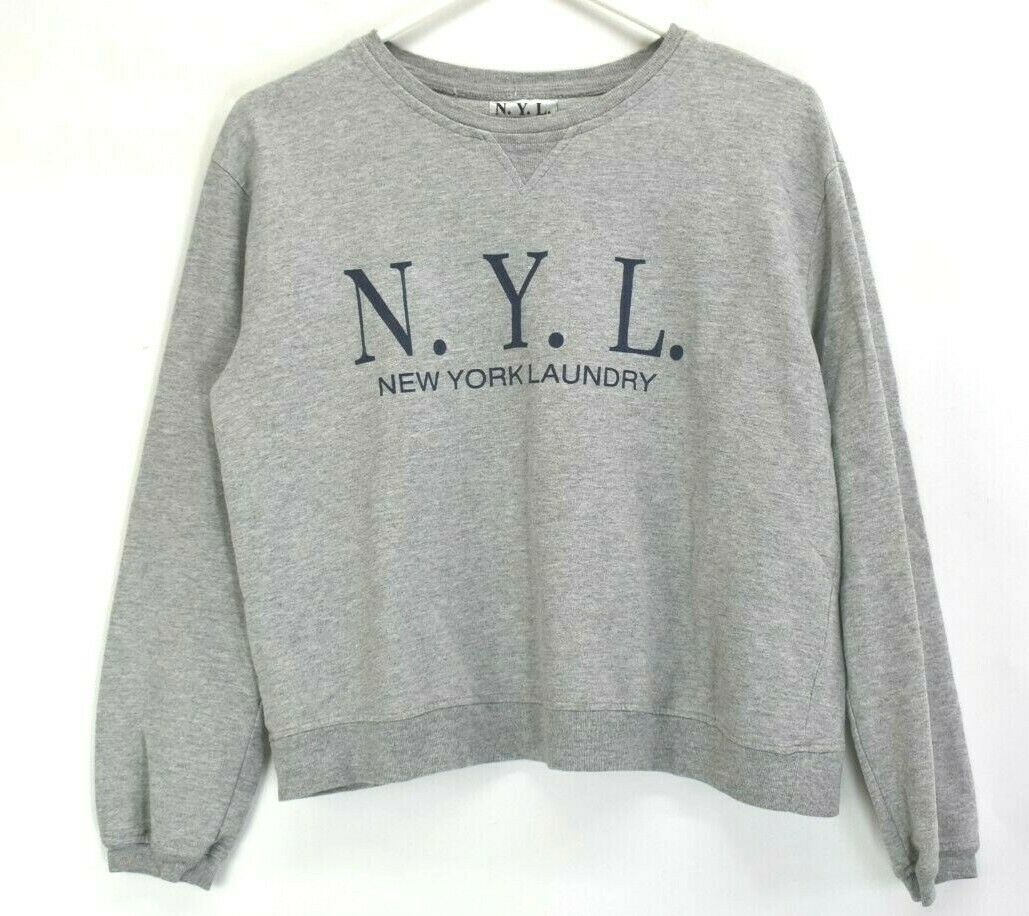 N.Y.L. New York Laundry Women M Logo Printed Long Sleeve Casual ...