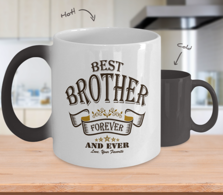 Brother Gifts 11 oz Color Changing Mug Best Brother Ever Brothers