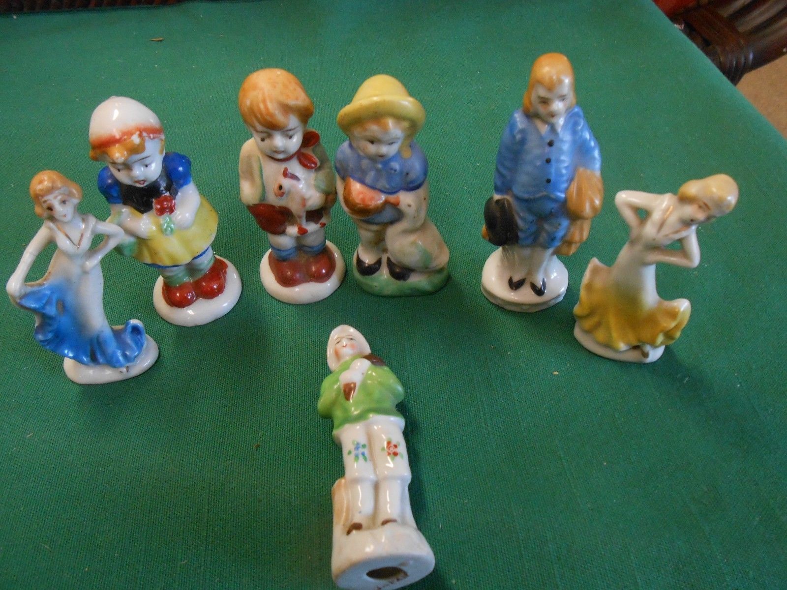 Great Collection of 6 OCCUPIED JAPAN Figurines 1 FREE Japan Figure