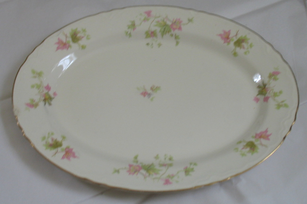 Vintage Homer Laughlin Pink Floral Platter And 50 Similar Items