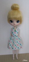 Blythe Dal Byul Handmade Hearts Squared Doll Dress OOAK - $18.97