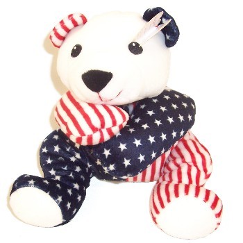 Ty Pillow Pal - SPARKLER the Patriot Bear (14 inch) Plush