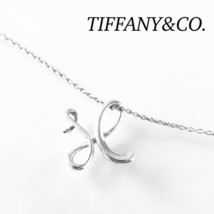 Tiffany &amp; Co. Letter X Necklace 16&quot; Silver 925 Peretti Auth charm chain ... - $311.36