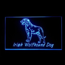 210253B Irish rare precious casual comforting Wolfhound Dog Pets LED Light Sign - $21.99