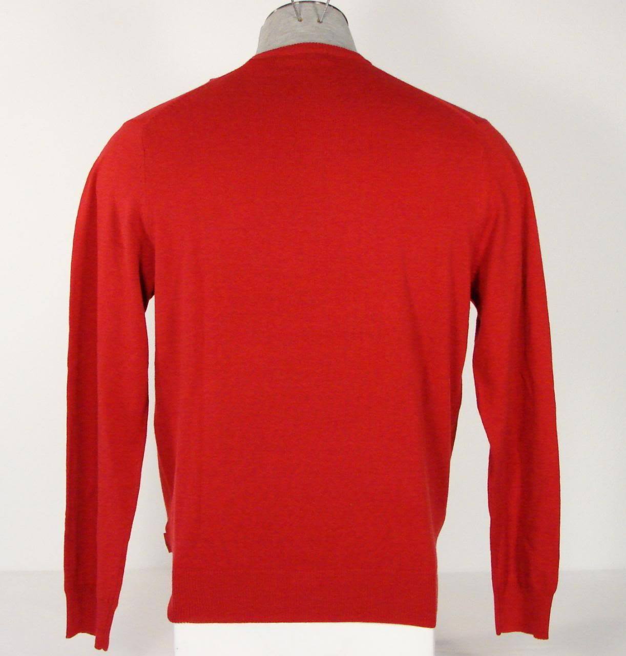 Izod V Neck Red Cotton Blend Knit Sweater Mens NWT Sweaters