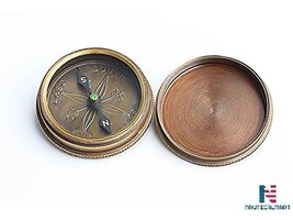 NauticalMart Vintage Brass Compass with Leather Case image 5