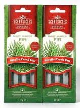 2 Packs Scentsicles White Winter Fir Smells Fresh Cut 4 Count Scented Ornaments