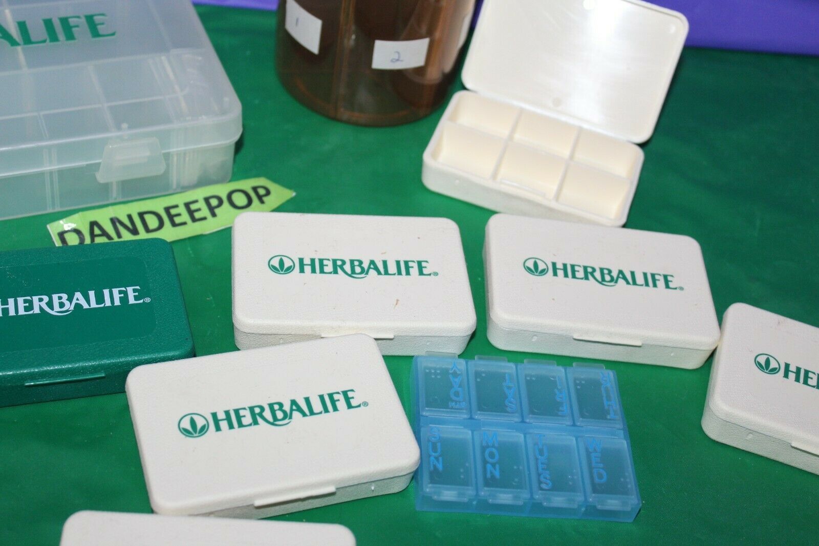 11 Empty Vitamin Supplement Medication Pill Storage Container Holders