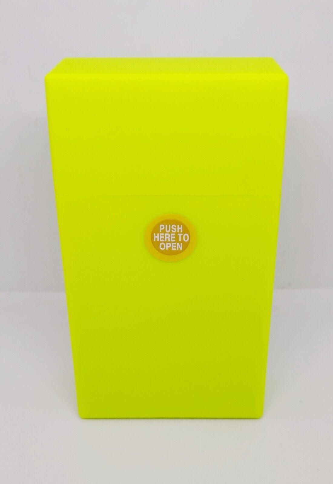 Fujima Lime Rubberized Coated Push To Open 100s Size Cigarette Case