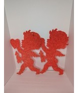 2 Vintage Valentines Day Melted Plastic Popcorn Decorations Cherub/Cupid  - $29.65