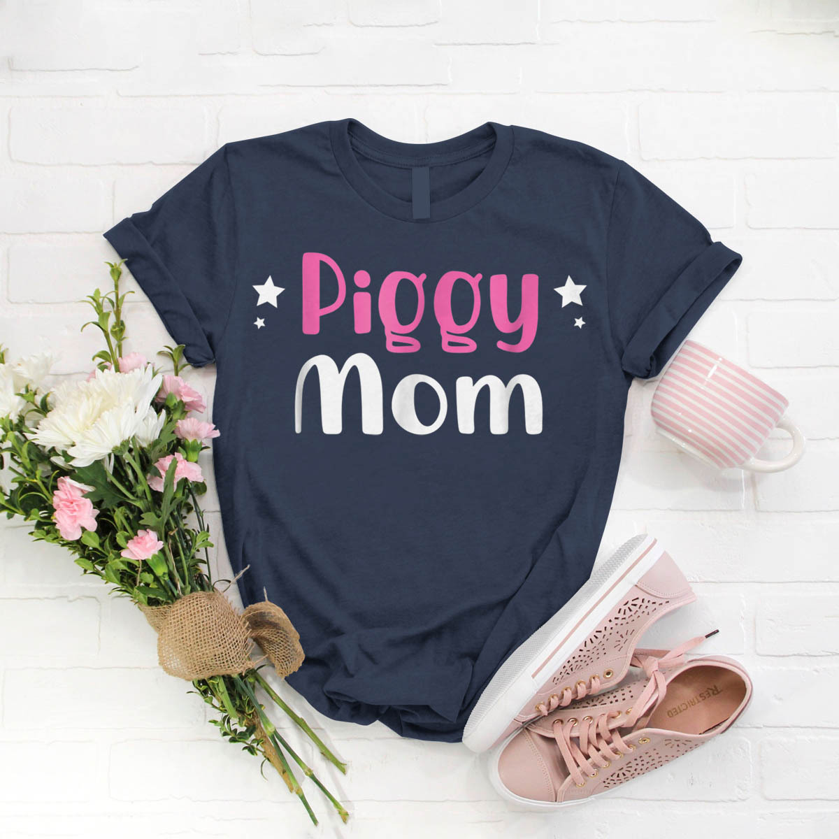 Mother TShirt Piggy Mom Mini Pot Belly Pig Lover TShirts