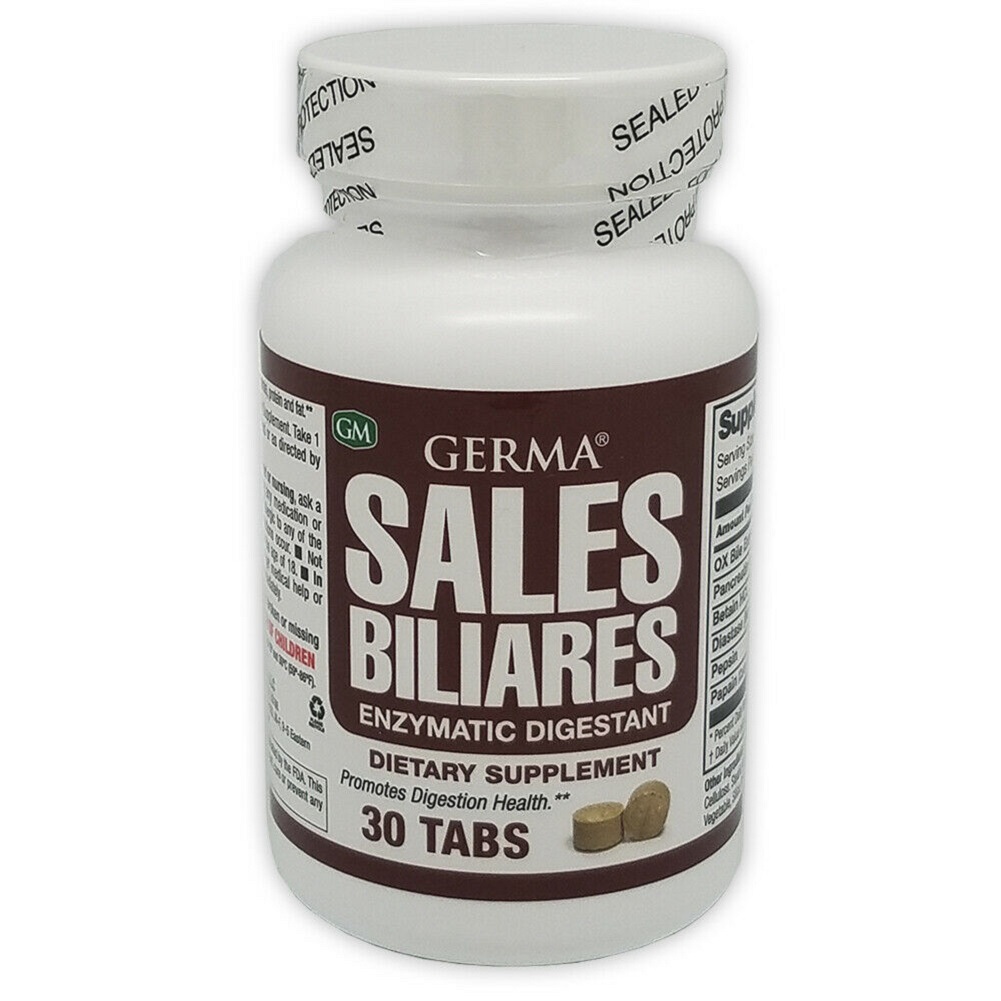 Germa Sales Biliares/Ox Bile Salts.Digestive Enzymes.Natural Supplement