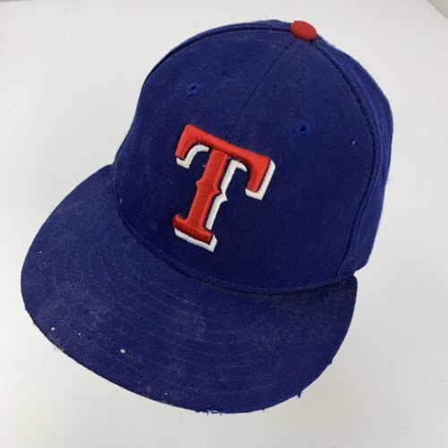 Primary image for Texas Rangers New Era Ball Cap Hat Fitted 6 7/8 Baseball