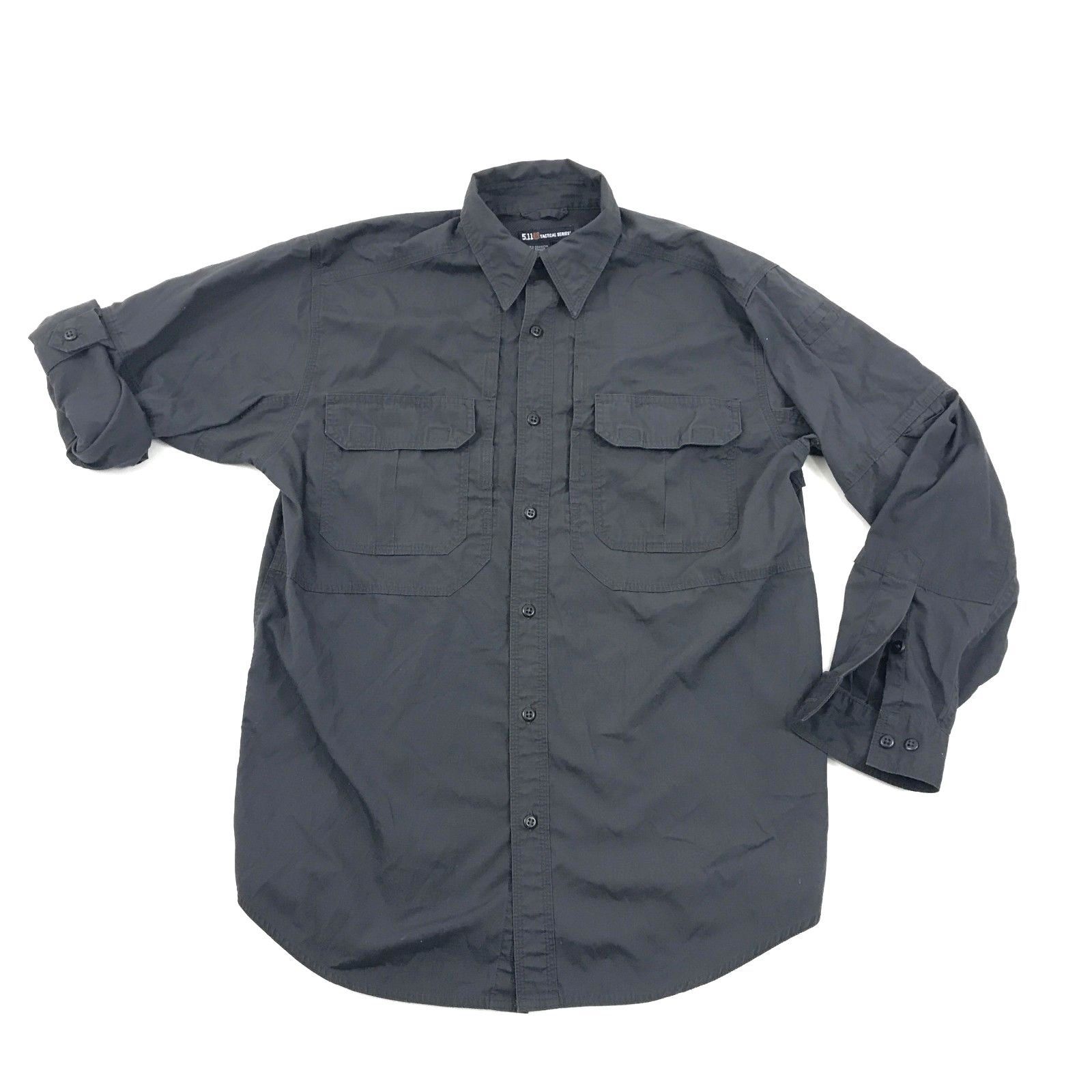 511 Tactical Mens Button Up Shirt Gray Concealed Carry Caped Ventilated ...