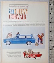 1961 Chevrolet Vintage Print Ad Corvair Coupe Sedan Station Wagon Lakewood Chevy - $12.57