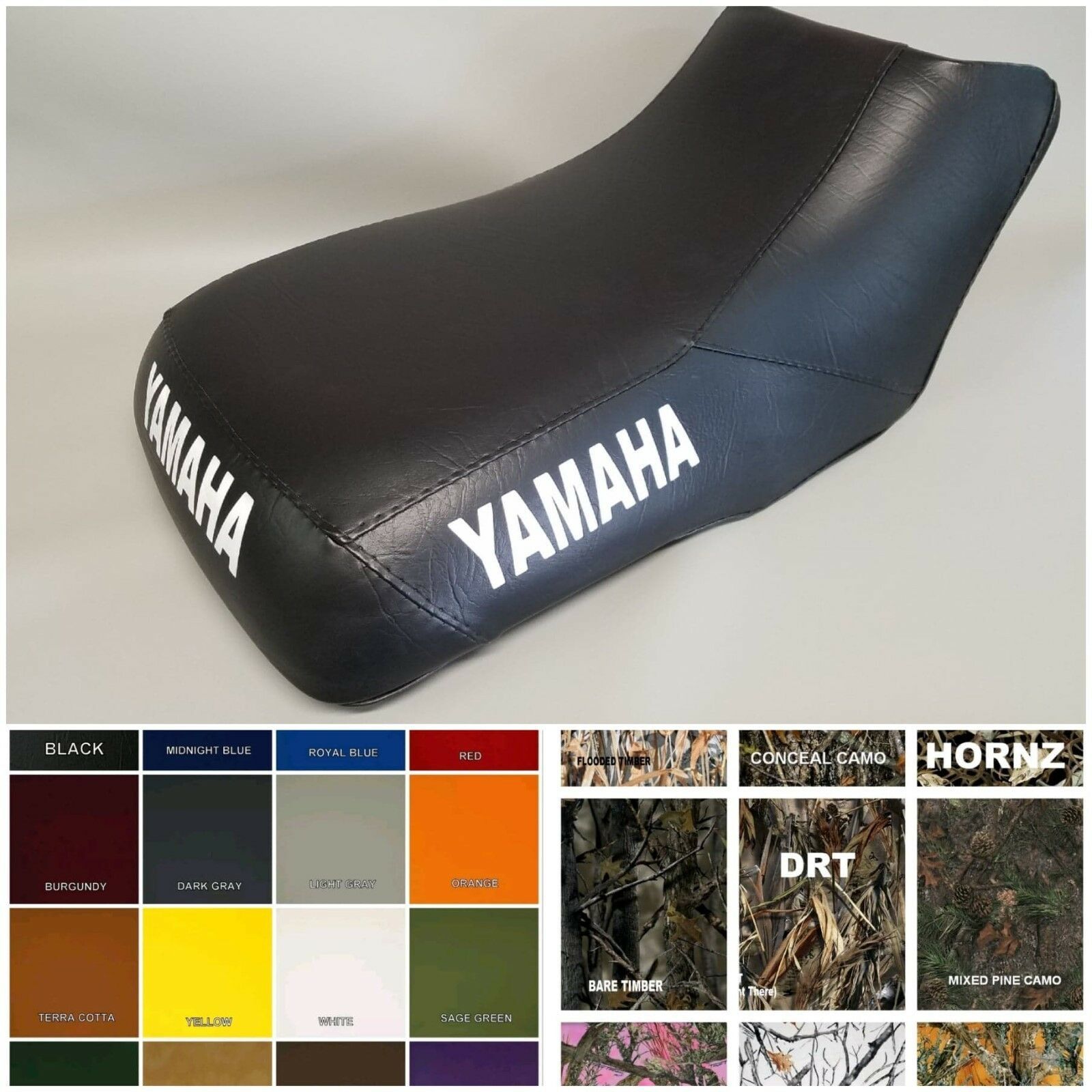 Yamaha Timberwolf 250 Seat Cover in 25 Colors (Side Yamaha/ Rear ST/ B ...