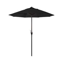 7.5 ft. Bronze Aluminum Market Auto-Tilt Crank Lift Patio Umbrella in Black  - $211.99
