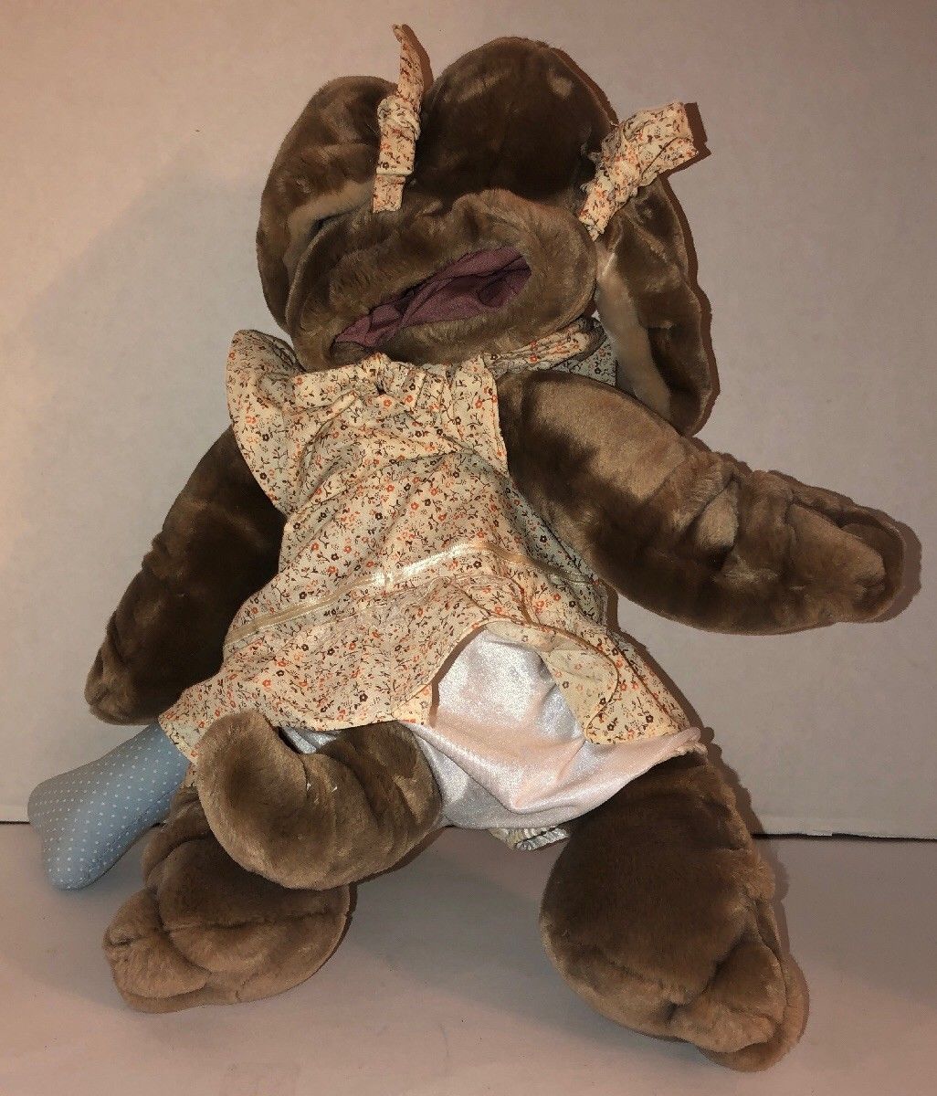 original wrinkles dog puppet