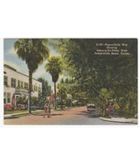 Vintage Postcard Sekon in the Palms Hotel Pass-A-Grille Beach Florida Linen - $7.91