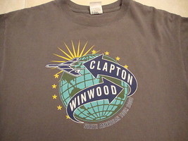 Eric Clapton Steve Winwood 2009 classic rock guitar concert tour T SHIRT S - $14.89