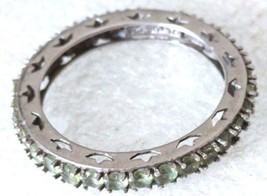 ETERNITY STERLING SILVER RING PERIDOT colored STONES 925 SKJ TH s 8.25 - $25.73