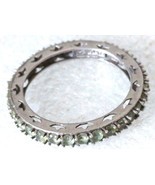 ETERNITY STERLING SILVER RING PERIDOT colored STONES 925 SKJ TH s 8.25 - $25.73