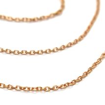 18K ROSE GOLD CHAIN, 1.0 MM ROLO ROUND CIRCLE LINK, 19.7 INCHES, MADE IN ITALY image 3