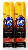 2 Count Pledge 9.7 Oz Revive It Moisturizing Oil Amber & Argan Scent Spray