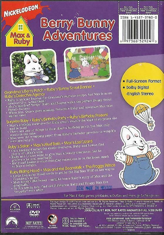 max and ruby berry bunny adventures dvd