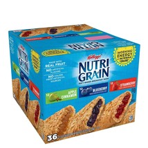  Kellogg's Nutri-Grain Bars Variety Pack (1.3 oz. bar, 36 ct.)  - $25.40