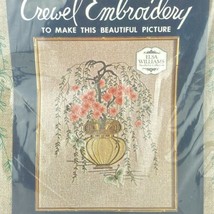 Elsa Williams Crewel Chinese Cherry Tree Vintage Embroidery Kit Bonzai Tree Gold - $69.04