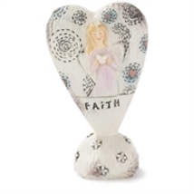 Faith Angel With Bible Figurine  - $10.99