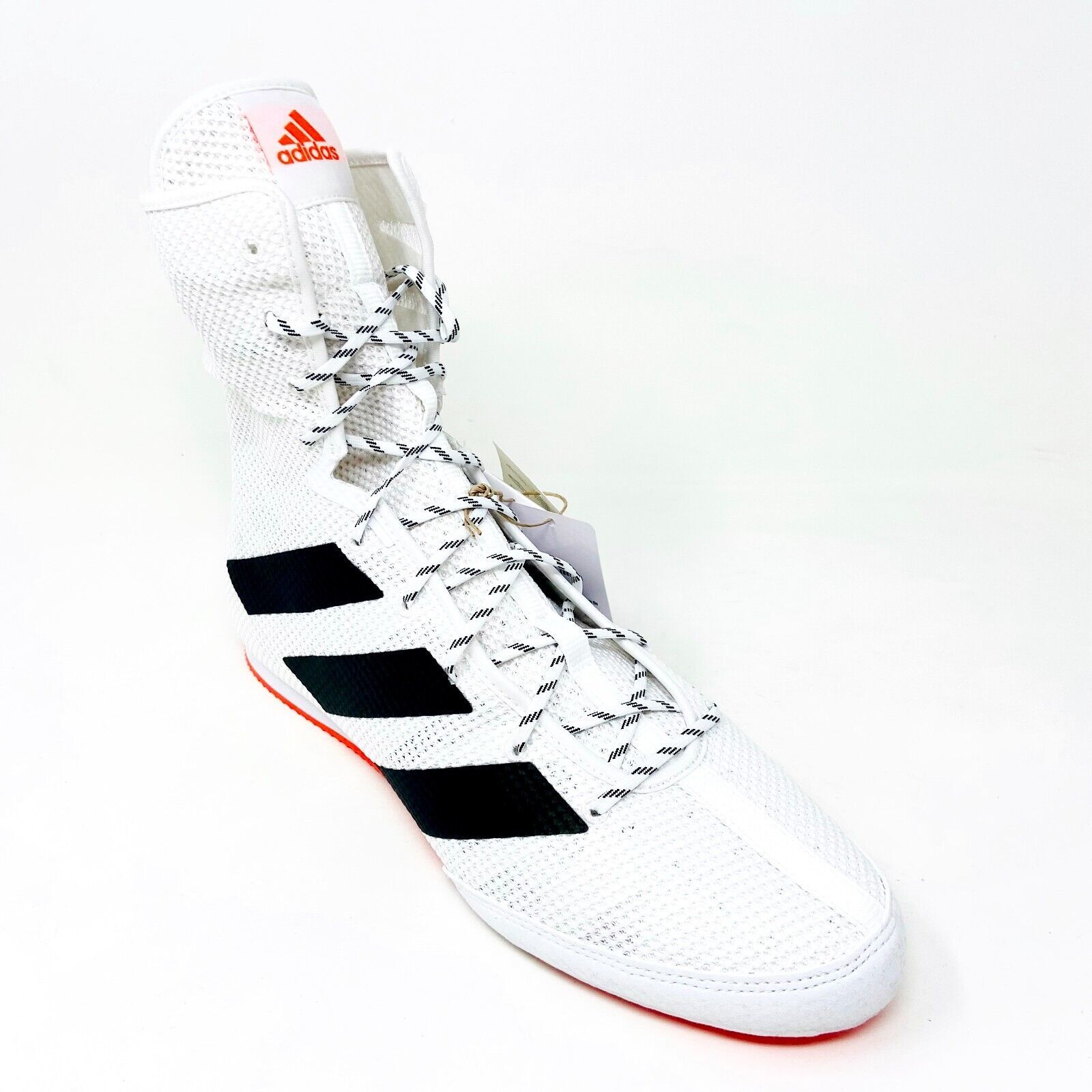 Adidas Box Hog 3 White Black Mens Boxing Gym Sparring Shoes GV9975