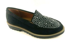 Anne Klein Dorsey Black Microsuede Moc Toe Slip On Loafers - $64.00