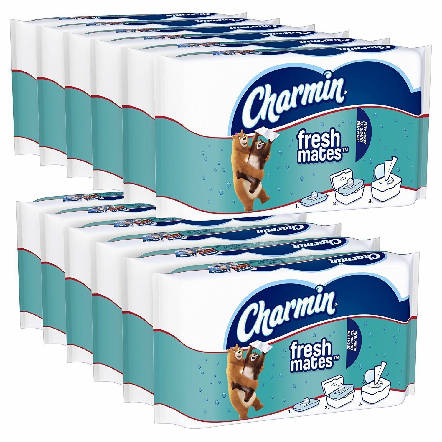 Charmin Freshmates Flushable Wet Wipes Toilet Paper Bathroom 40 Count