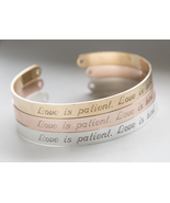 Love is Patient, Kind Bracelet Religious Gift Christian Cuff Religious J... - $22.00