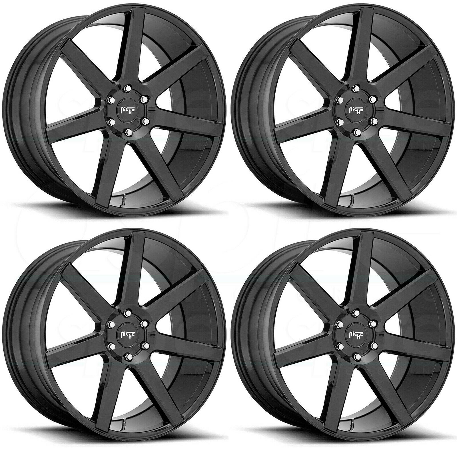 One 24x10 Niche Future M230 6x135 30 Gloss Black Wheels Rims - Wheels