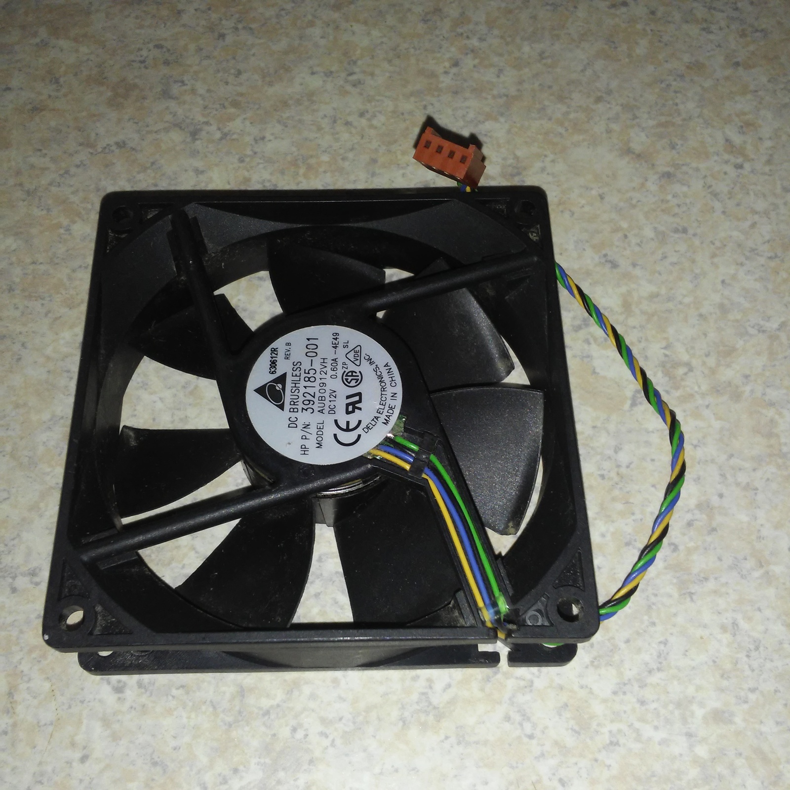 DC Brushless AUB0912VH 392185-001 Delta Cooling Case Fan